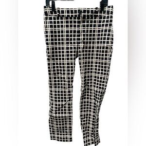 Banana Republic‎ Black Cream Pattern Pants